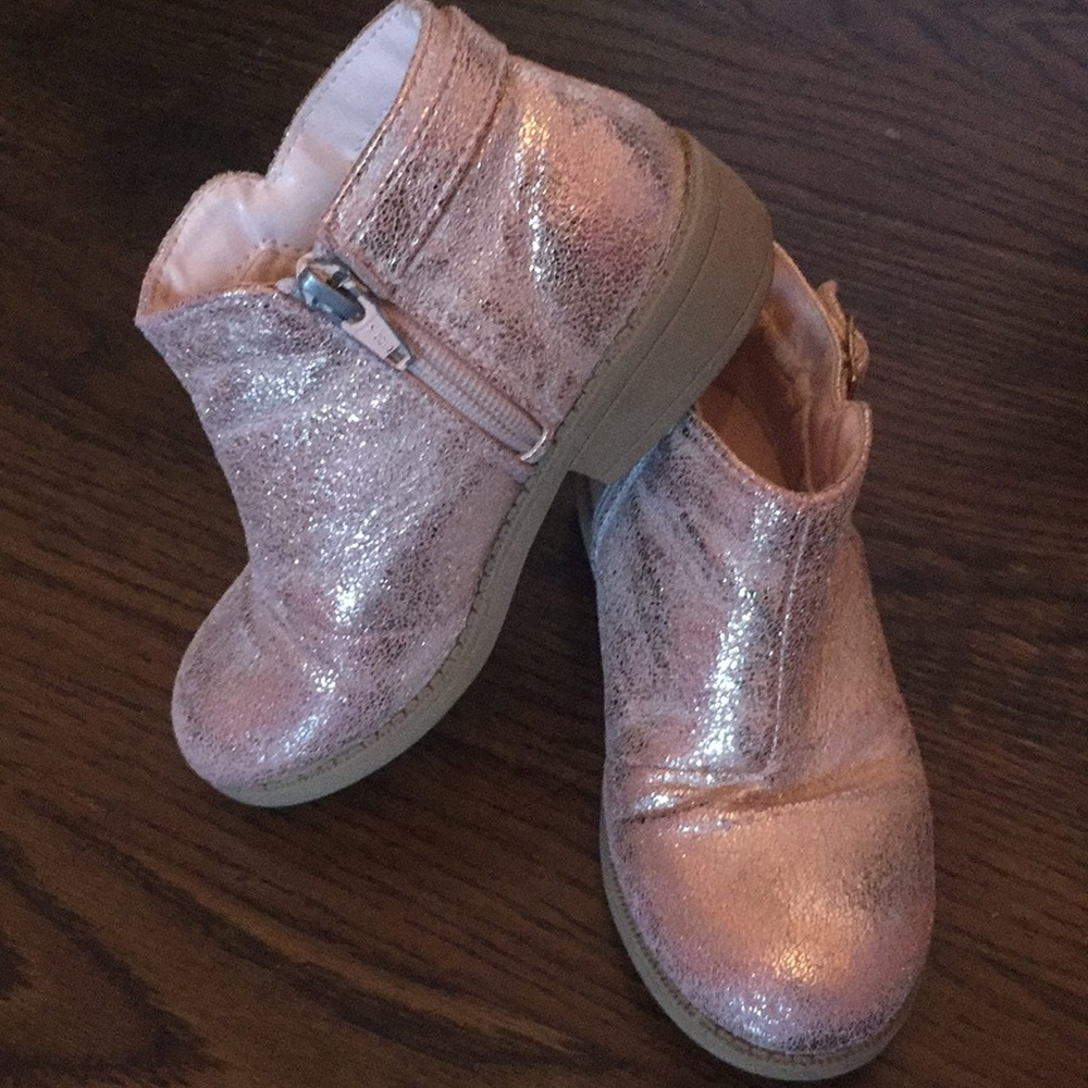 Pink Sparkle ankle boots